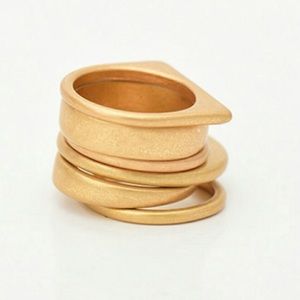 Set of 18K Gold Plated Stackable Rings